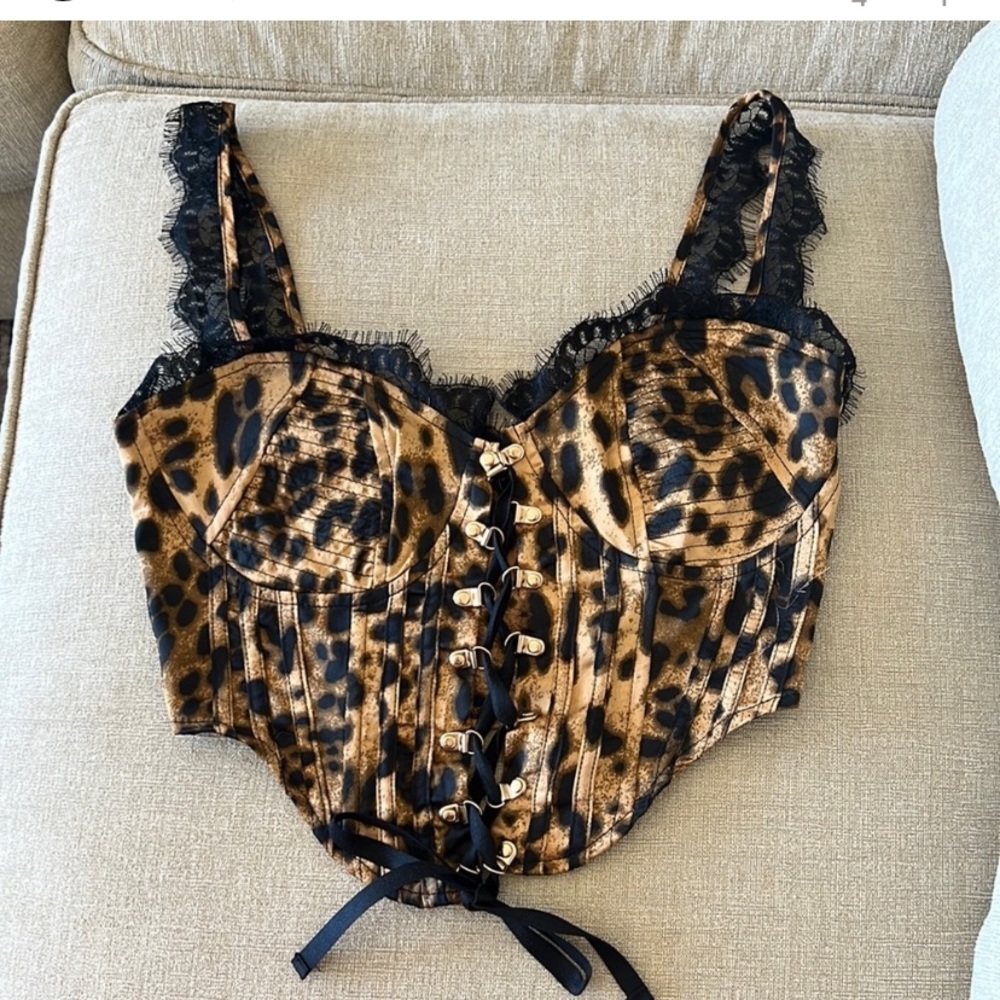 Leopard corset top